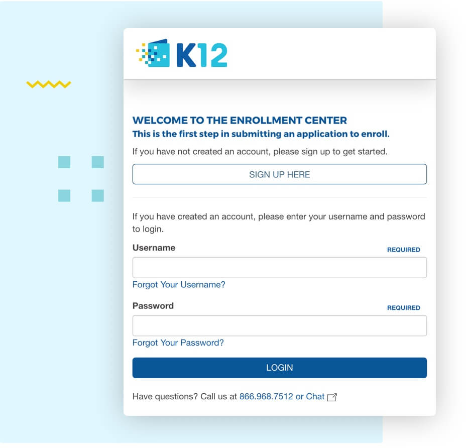 K12 Enrollment form image