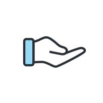 hand receiving icon