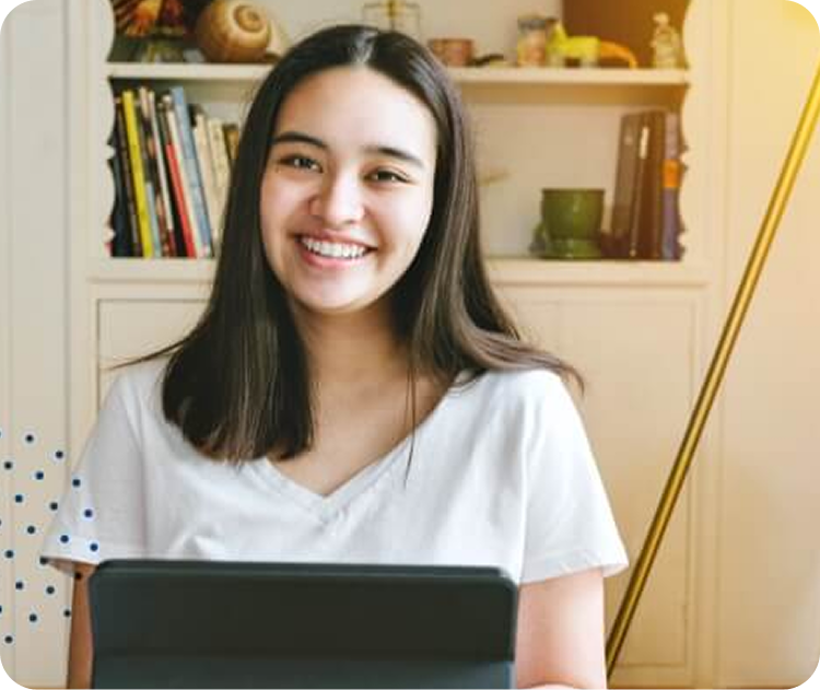Student smiling