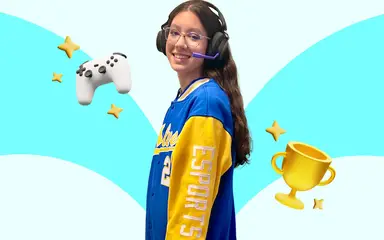 Girl smiling at a camera