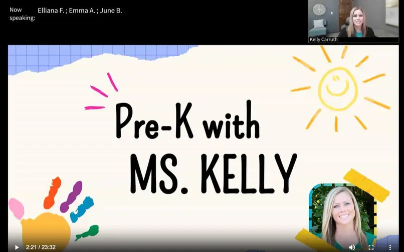 Virtual preschool at K12 Private Academy